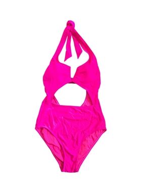 Hot Pink One-Piece Swimsuit with Cutout Size Small (3-5)